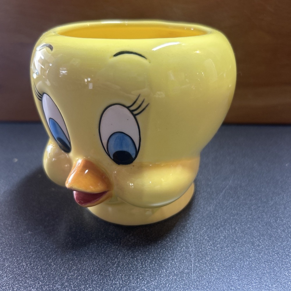 1989 VINTAGE Tweety Bird Ceramic 3D Coffee Mug Looney Tunes Applause - Picture 4 of 6